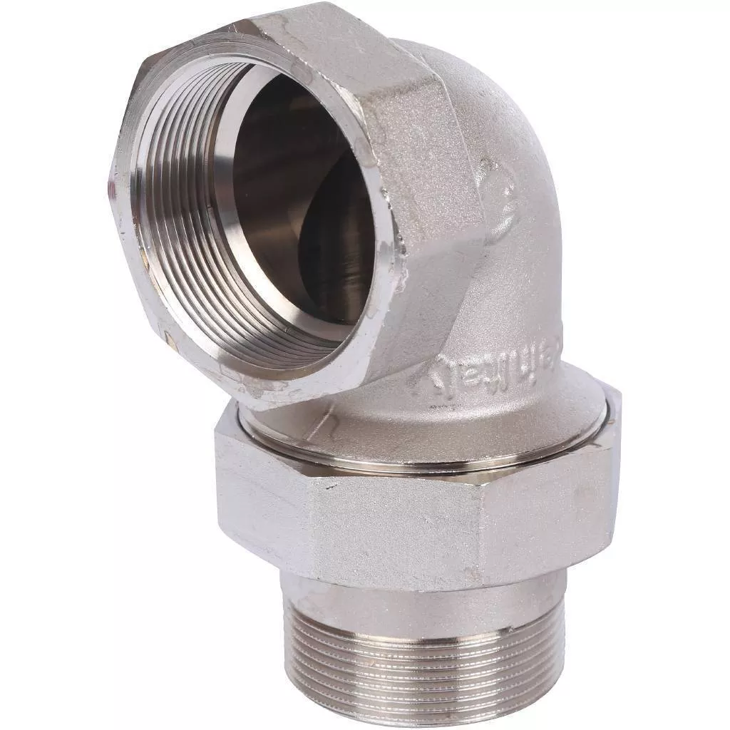 STOUT  Разъемное угловое  соединение "американка" ВН, уплотнение под гайкой o-ring кольцо, никелированное 2" STOUT SFT-0057-000002 по лучшей цене с доставкой - интернет-магазин Прогрессивные решения