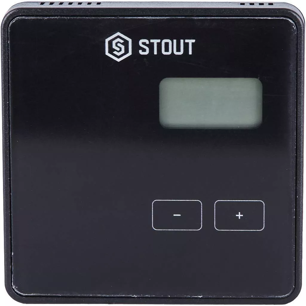 Купить STE-0101-008002 STOUT  Беспроводной комнатный регулятор R-8b, черный STOUT по лучшей цене с доставкой - интернет-магазин Прогрессивные решения