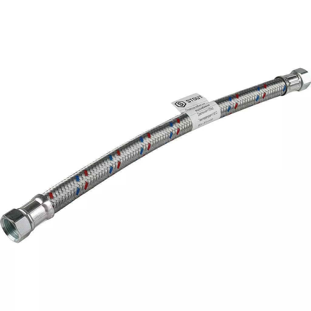 STOUT SHF-ВВ Гибкая подводка для воды  ВР 3/4 х ВР 3/4,  длина 500 мм