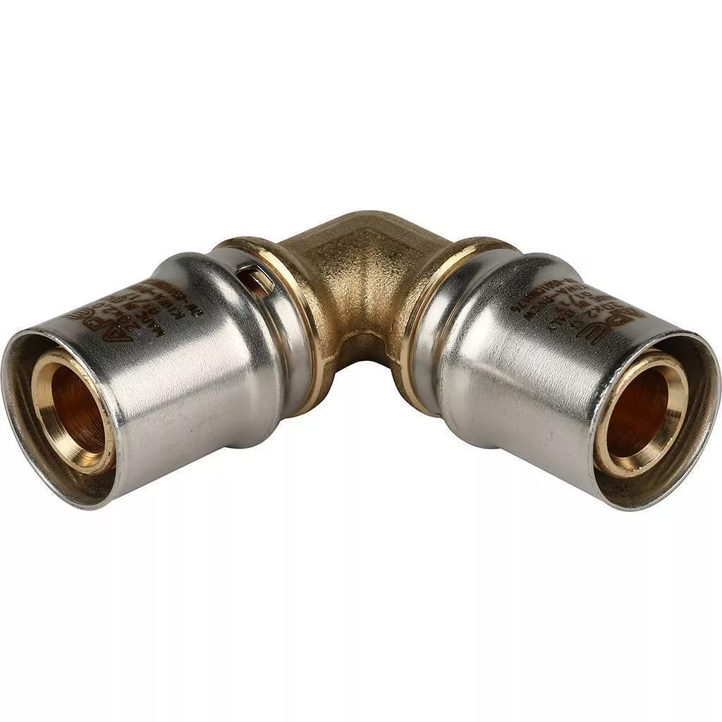 STOUT   Угольник  90° 20х20 для металлопластиковых труб прессовой STOUT SFP-0009-002020 по лучшей цене с доставкой - интернет-магазин Прогрессивные решения